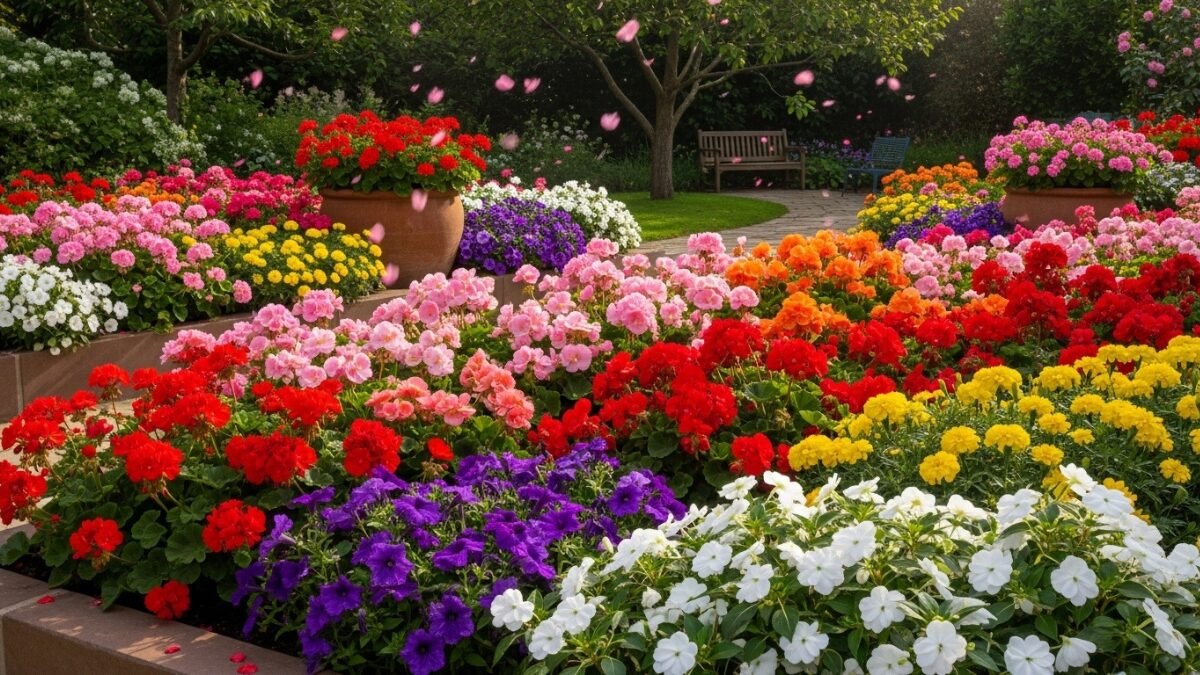 Flores que florescem o ano todo: quais escolher e cuidar! 1 dicas de jardinagem para flores contínuas