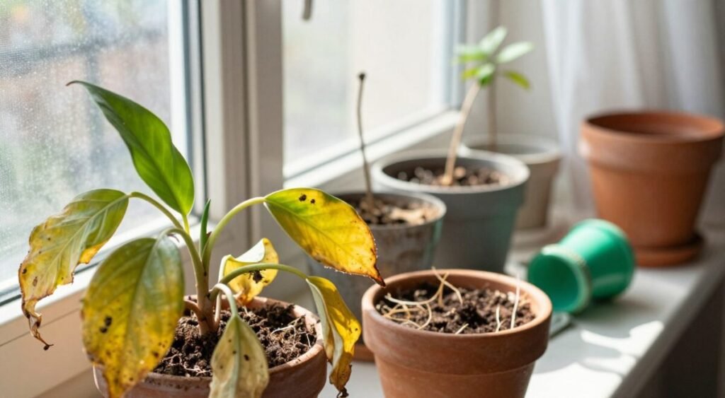 erros ao cuidar de plantas