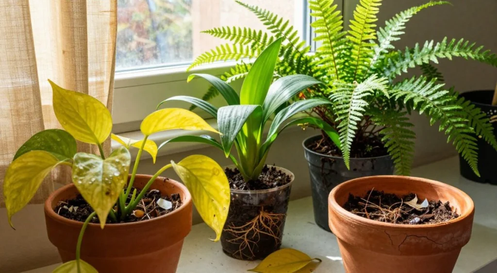 erros ao cuidar de plantas