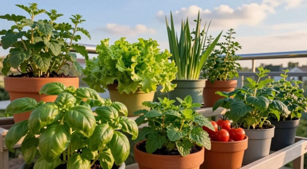 horta em vasos