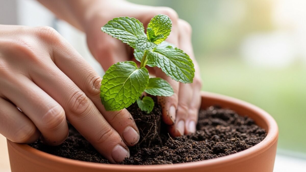 passo a passo para plantar hortelã