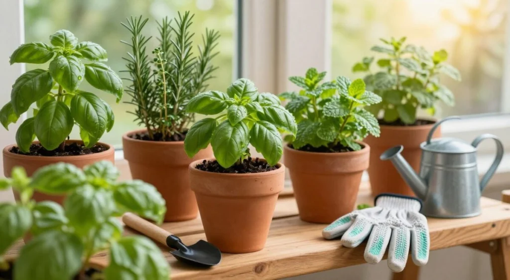 plantio de ervas aromáticas