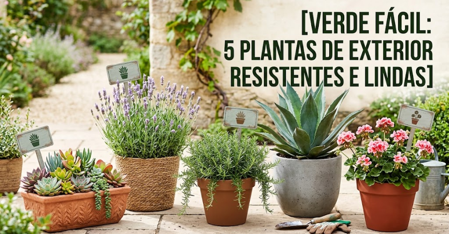 5 tipos de plantas de exterior fáceis de cuidar no dia a dia! 1 plantas de exterior faceis de cuidar